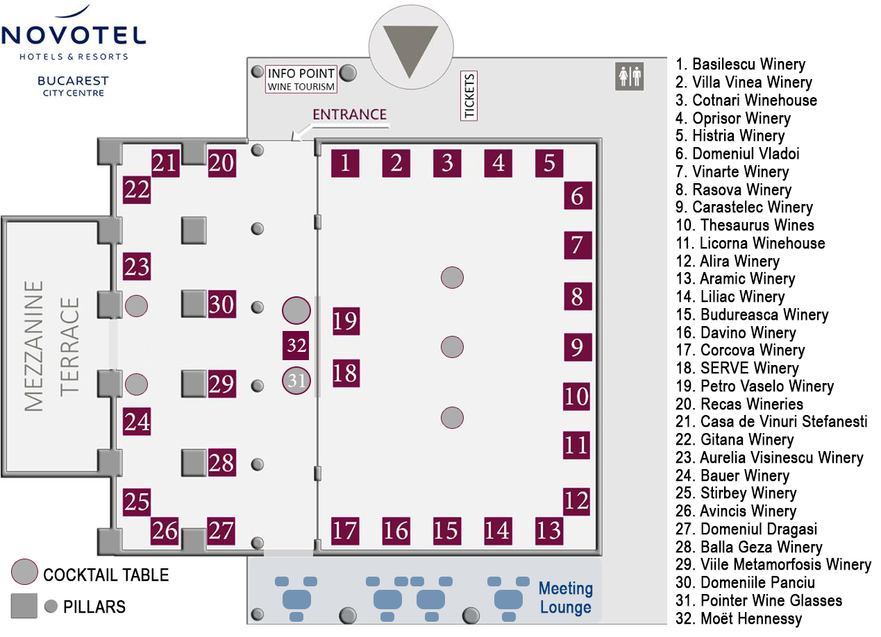ReVino Exhibitors Map 2017